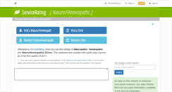 Desktop Screenshot of naturopaths.servicerating.ca